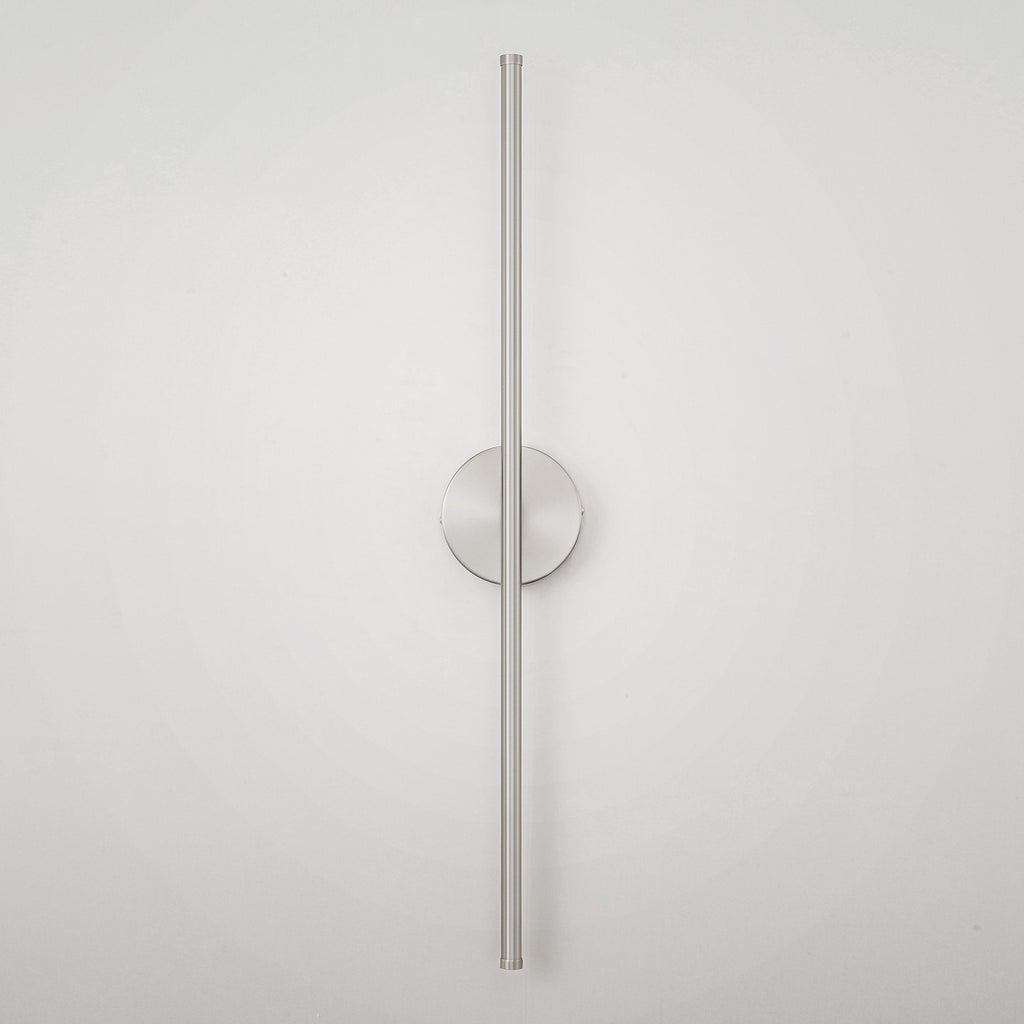 Applique murale linéaire moderne à 1 ampoule, noire/dorée/nickel, à LED, à intensité variable, pour salle de bain