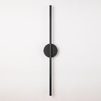 Applique murale linéaire moderne à 1 ampoule, noire/dorée/nickel, à LED, à intensité variable, pour salle de bain