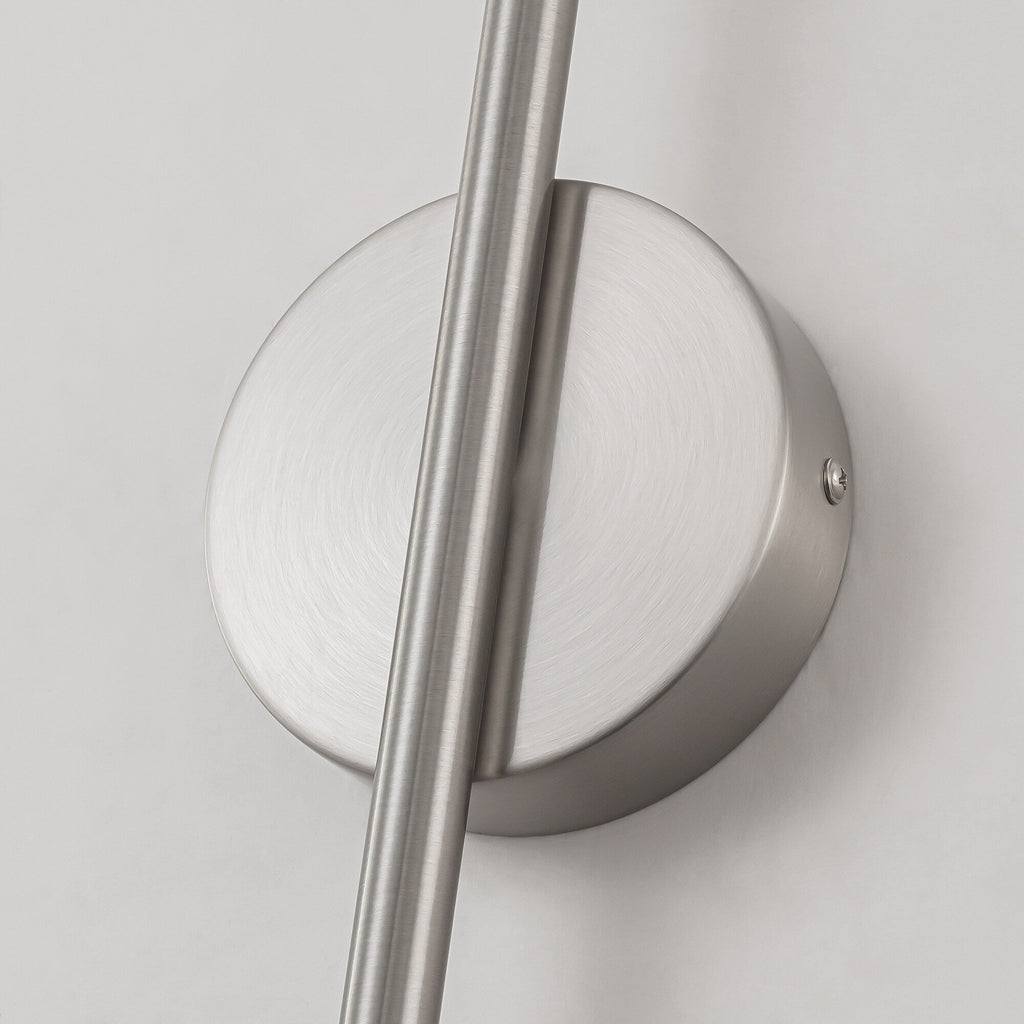 Applique murale linéaire moderne à 1 ampoule, noire/dorée/nickel, à LED, à intensité variable, pour salle de bain