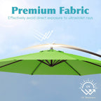 Parasol déporté à manivelle en acier de 10 pieds avec base lestée