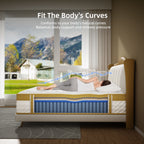 Matelas hybride en mousse à mémoire de forme et à ressorts de 10 pouces