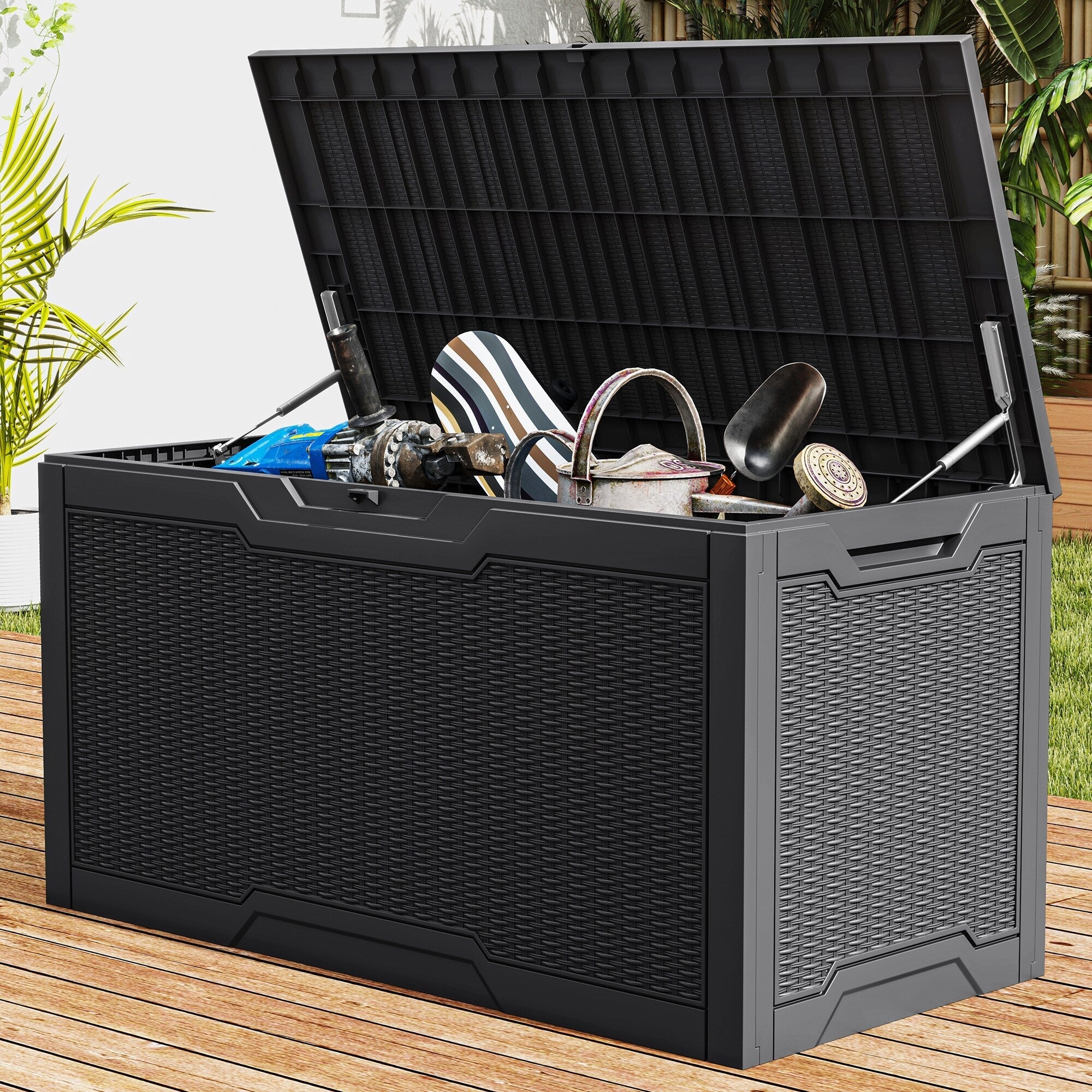 Coffre de rangement extérieur étanche de 100 gallons - N/A