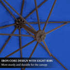 Parasol déporté suspendu à manivelle en acier de 10 pieds