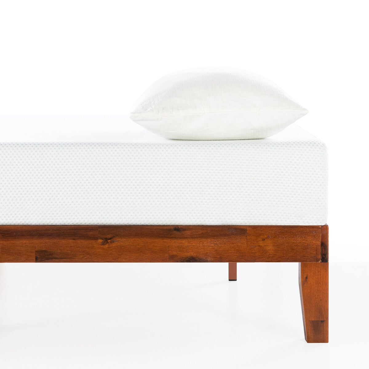 Cadre de lit plateforme classique en bois massif 12