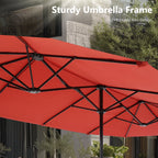 Parasol de patio double face MAISON ARTS de 13 pieds extra large avec manivelle