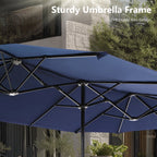 Parasol de patio double face MAISON ARTS de 13 pieds extra large avec manivelle