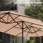 Parasol de patio double face MAISON ARTS de 13 pieds extra large avec manivelle