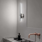 Applique murale moderne industrielle minimaliste en métal à LED intégrées à bande linéaire