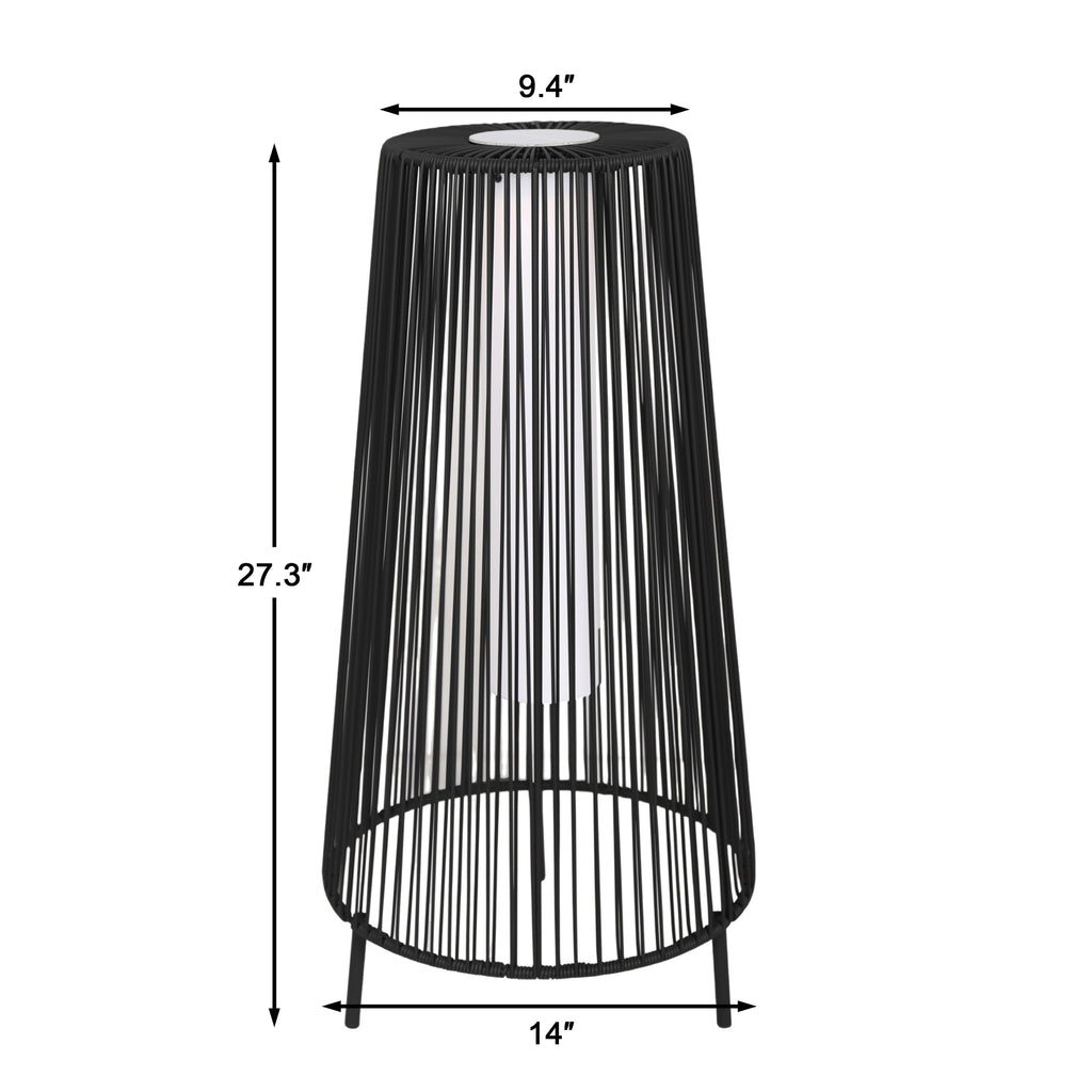 Lot de 2 lampadaires solaires d'extérieur