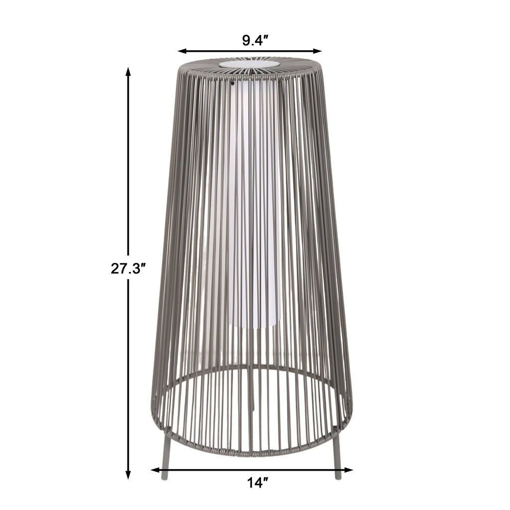 Lot de 2 lampadaires solaires d'extérieur