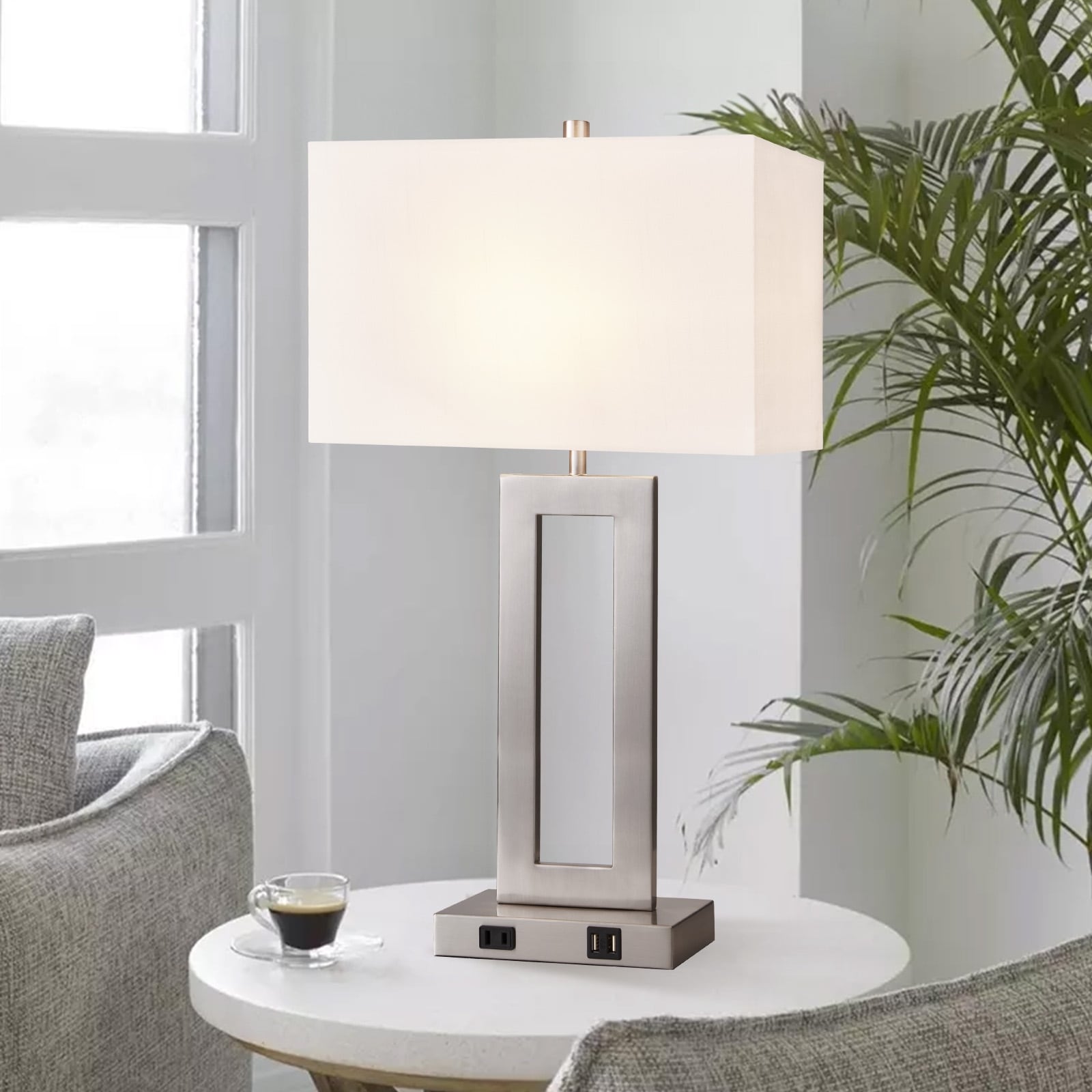 Ensemble de 22 lampes de table USB grises à commande tactile