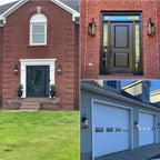 Applique murale d'extérieur à 2 lumières, grande taille, bronze, 25,7 H