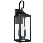 Applique murale d'extérieur à 2 lumières, grande taille, bronze, 25,7 H