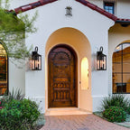 Applique murale d'extérieur à 2 lumières, grande taille, bronze, 25,7 H