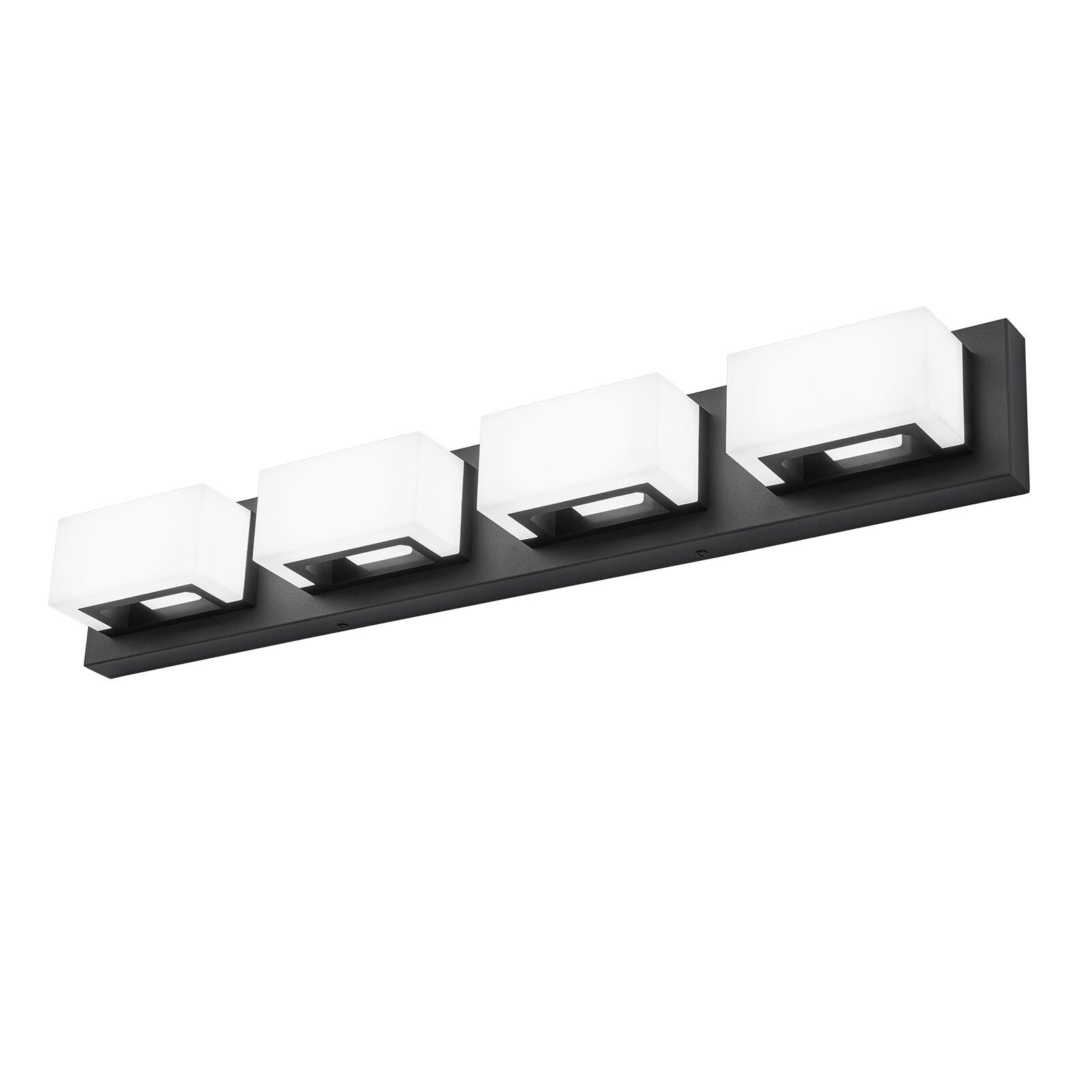 Applique murale LED moderne à intensité variable, 3, 4 ou 5 lampes, noir mat, pour salle de bain