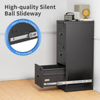 Classeur métallique verrouillable à 3 tiroirs pour bureau à domicile, armoire roulante entièrement assemblée