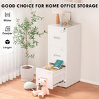 Classeur métallique verrouillable à 3 tiroirs pour bureau à domicile, armoire roulante entièrement assemblée