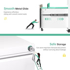 Classeur métallique verrouillable à 3 tiroirs pour bureau à domicile, armoire roulante entièrement assemblée