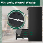 Classeur métallique verrouillable à 3 tiroirs pour bureau à domicile, armoire roulante entièrement assemblée