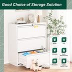 Classeur métallique verrouillable à 3 tiroirs pour bureau à domicile, armoire roulante entièrement assemblée