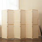 Paravent en bambou 4/6 panneaux, 1,8 m, amovible, pour séparation de pièce, écran de confidentialité pliable