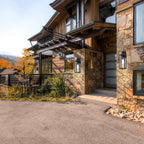 Lot de 4 appliques murales d'extérieur à 1 lampe avec finition noir mat et abat-jour en verre transparent