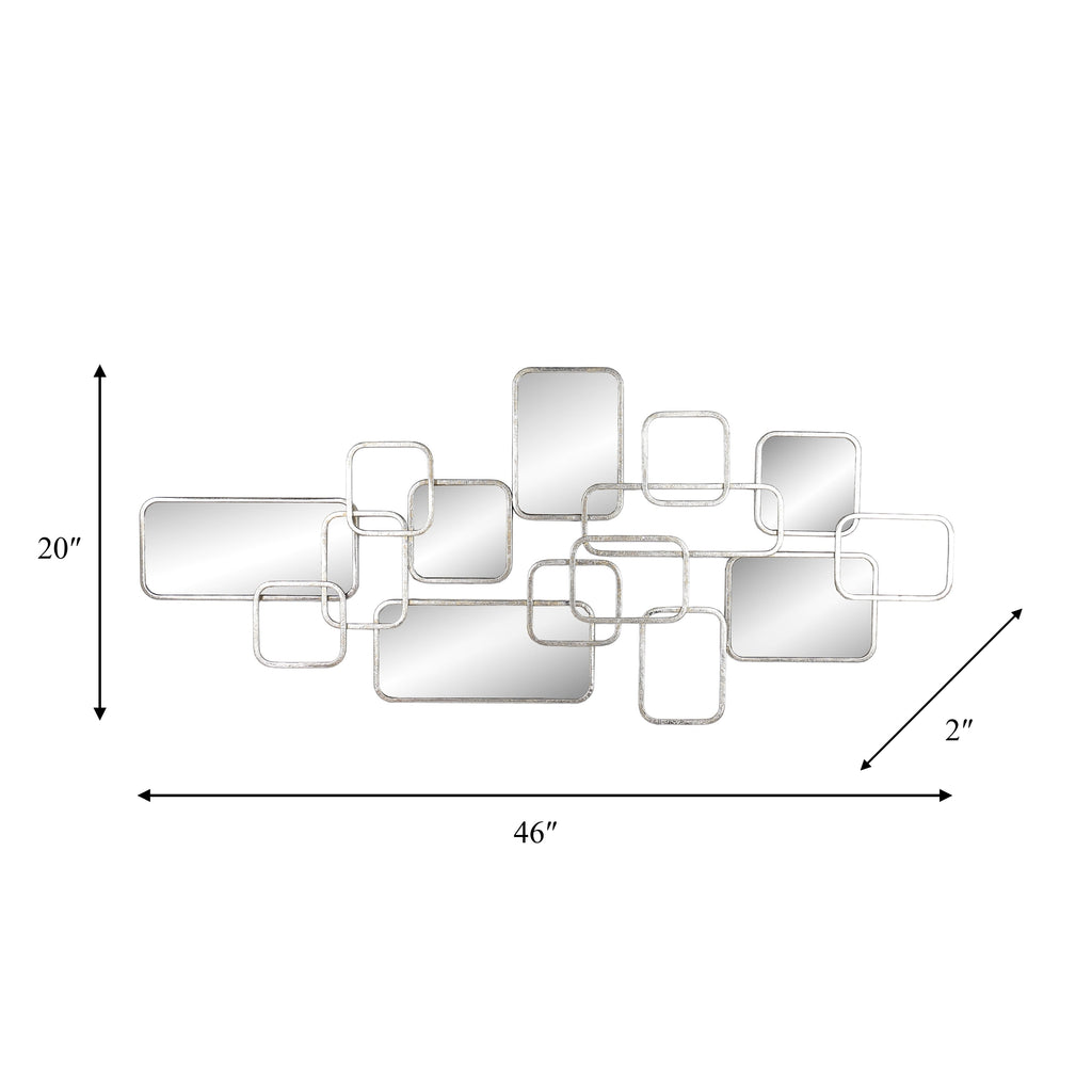 Sagebrook Home - Sculpture murale moderne et glamour en miroir