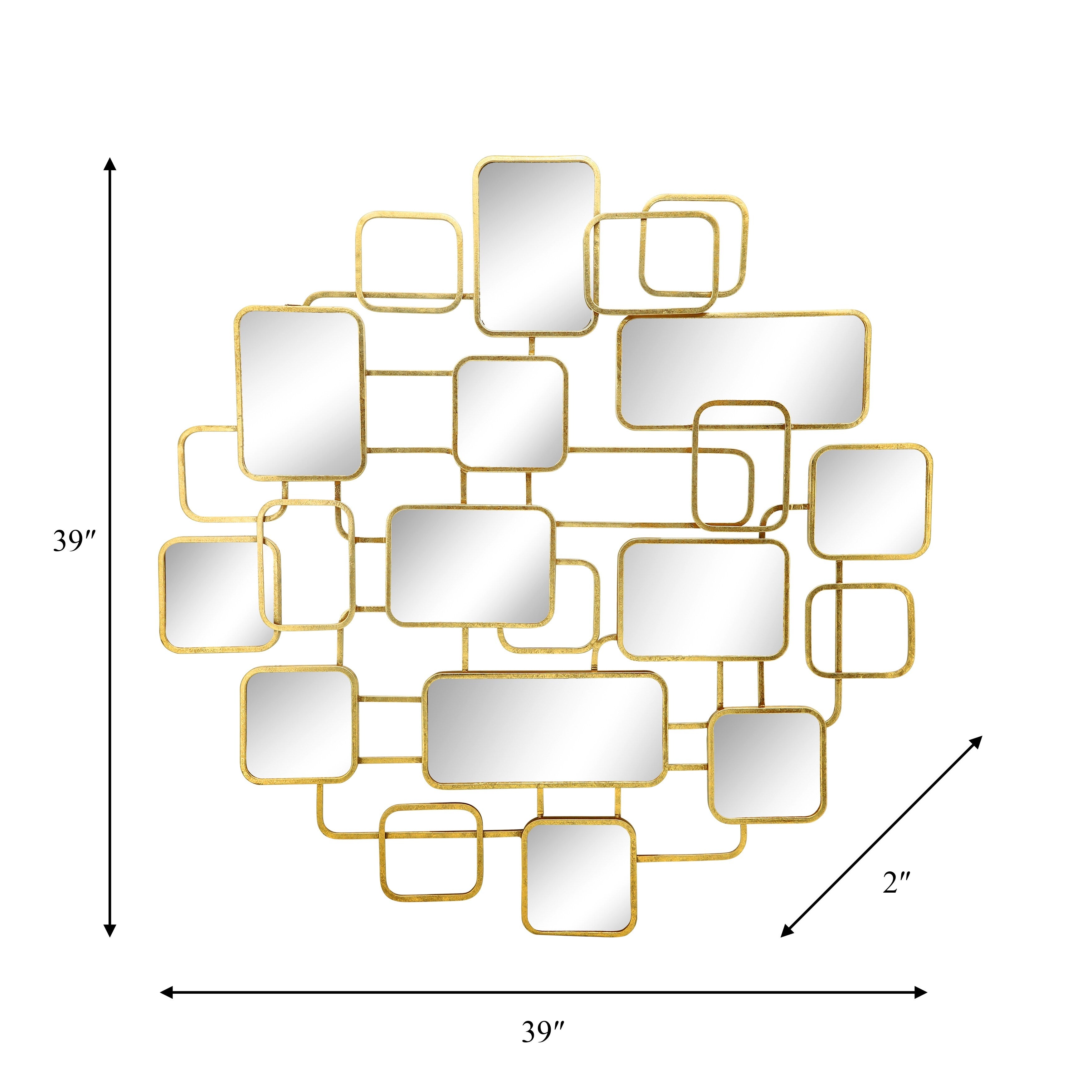 Sagebrook Home - Sculpture murale moderne et glamour en miroir