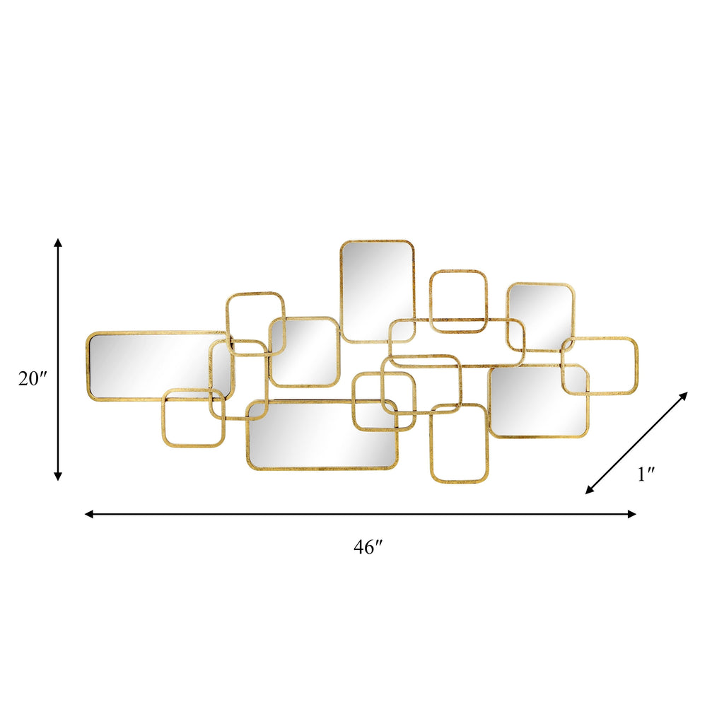 Sagebrook Home - Sculpture murale moderne et glamour en miroir