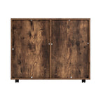 Commode de rangement en bois à 5 tiroirs avec roulettes - Organisateur d'artisanat et tiroir de maquillage pour placard et chambre