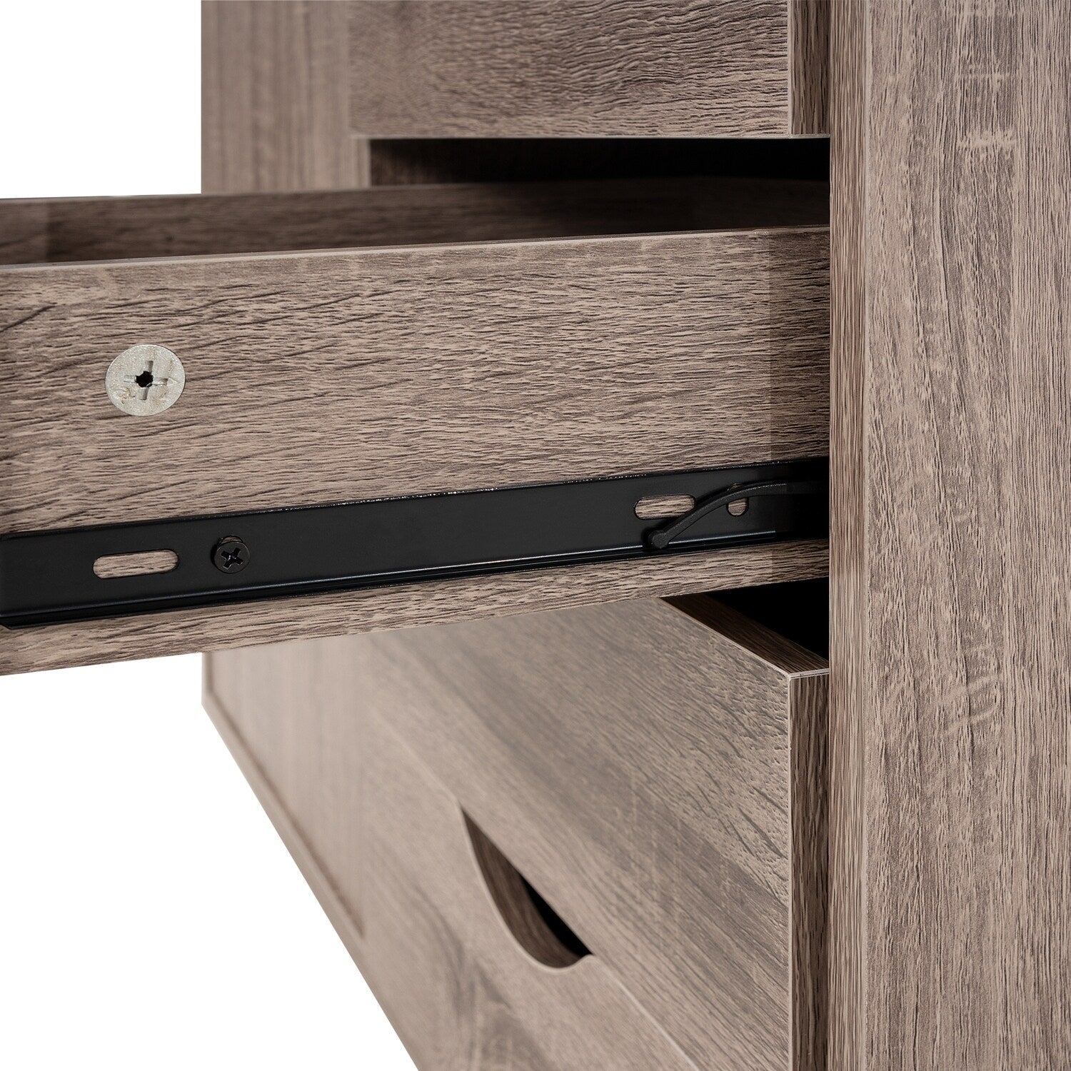 Commode de rangement en bois à 5 tiroirs avec roulettes - Organisateur d'artisanat et tiroir de maquillage pour placard et chambre