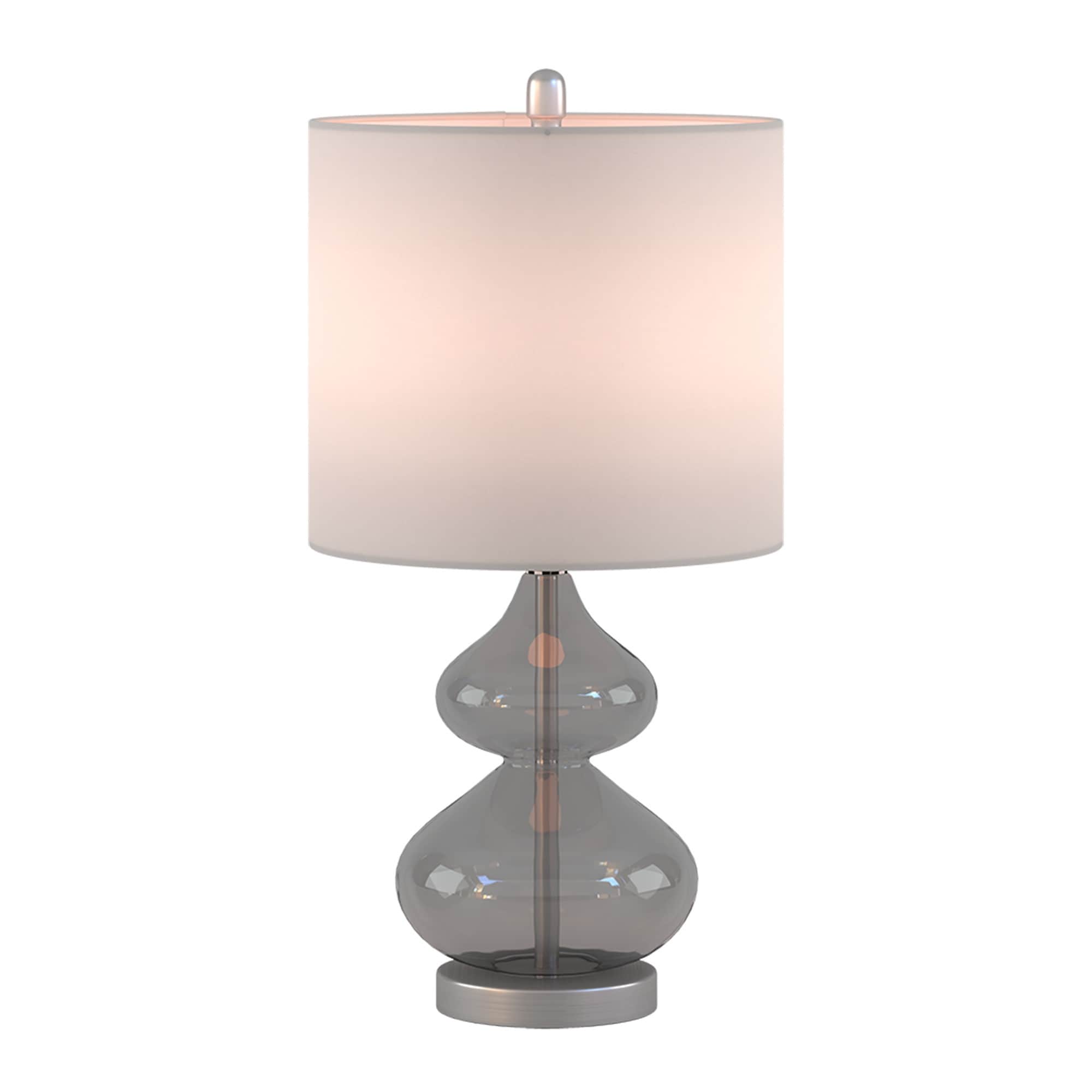 Lampe de table en verre courbé Ellipse, lot de 2