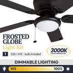 Ventilateur de plafond LED d'intérieur traditionnel Prominence Home Benton avec lumière et chaînes de traction