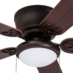 Ventilateur de plafond LED d'intérieur traditionnel Prominence Home Benton avec lumière et chaînes de traction