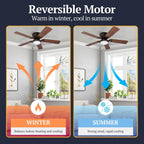 Ventilateur de plafond LED d'intérieur traditionnel Prominence Home Benton avec lumière et chaînes de traction