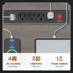 Bureau de direction de ferme Bureau à domicile Tiroir de classement Support d'écran Prise de courant