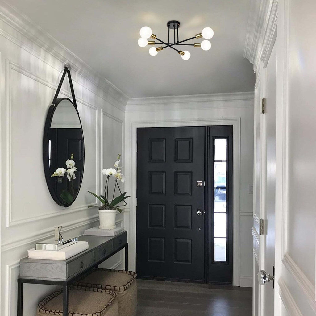 Plafonnier semi-encastré moderne en métal Sputnik de 60 cm (23,62 po)