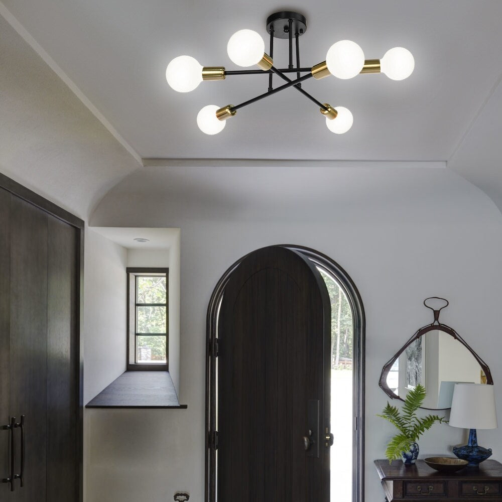 Plafonnier semi-encastré moderne en métal Sputnik de 60 cm (23,62 po)