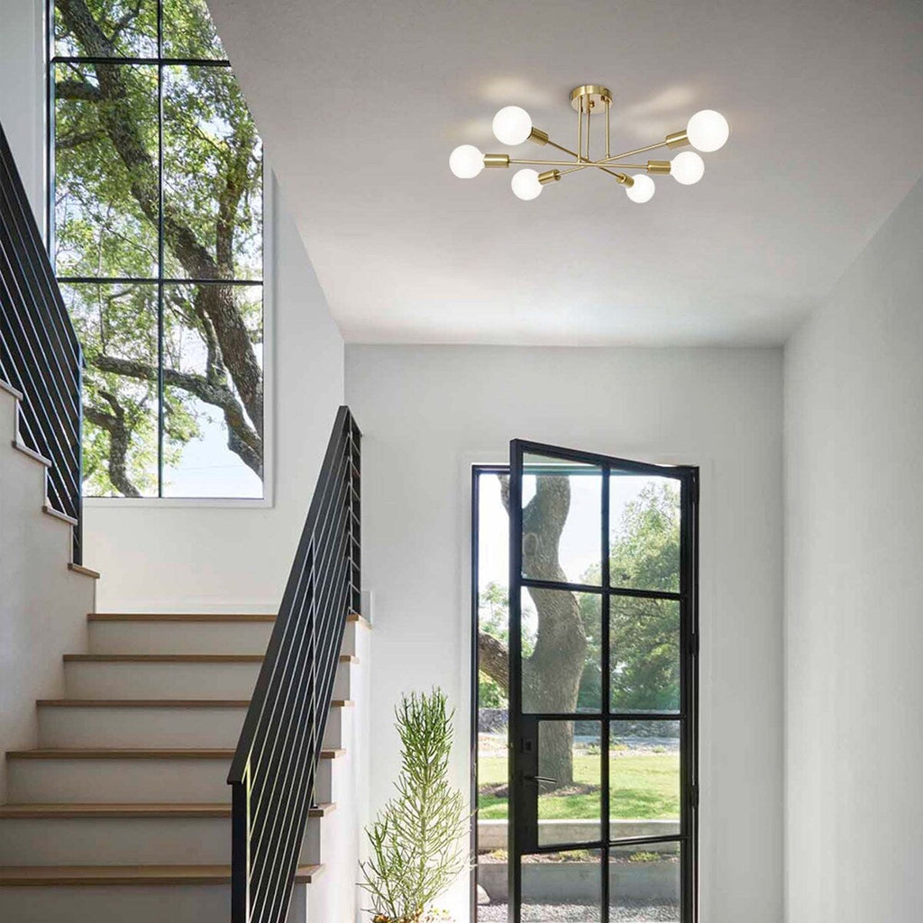 Plafonnier semi-encastré moderne en métal Sputnik de 60 cm (23,62 po)