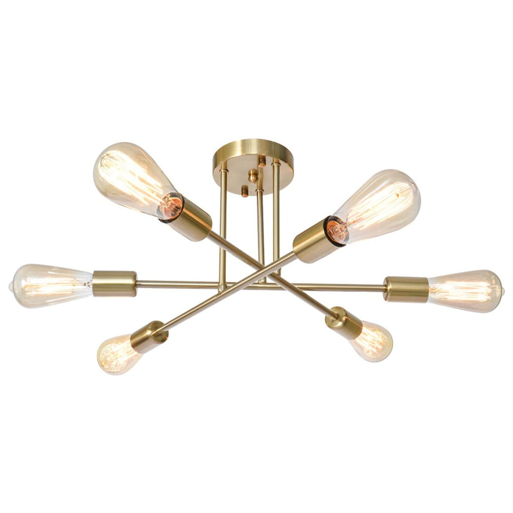 Plafonnier semi-encastré moderne en métal Sputnik de 60 cm (23,62 po)