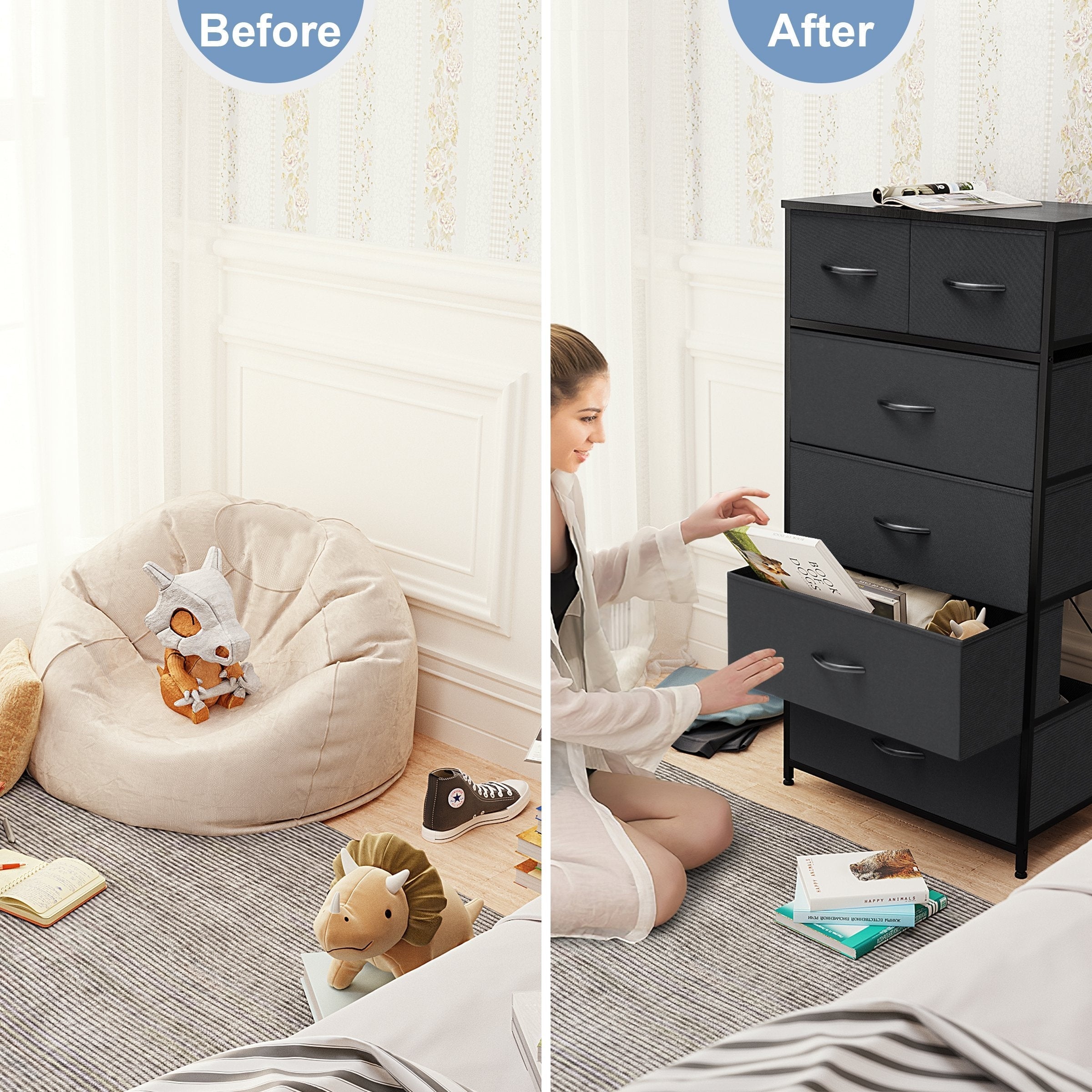 Commode verticale à 6 tiroirs de Crestlive Products