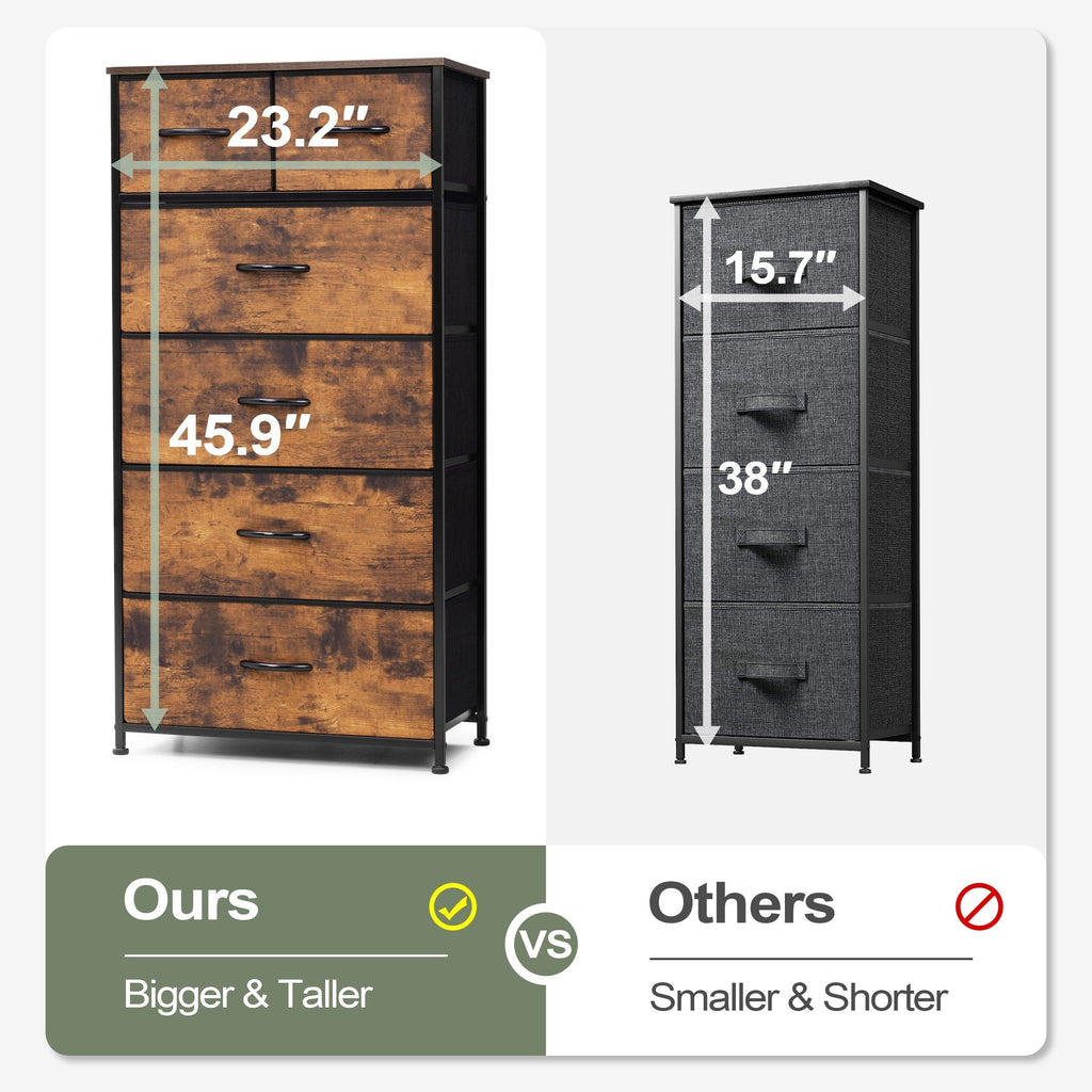 Commode verticale à 6 tiroirs de Crestlive Products