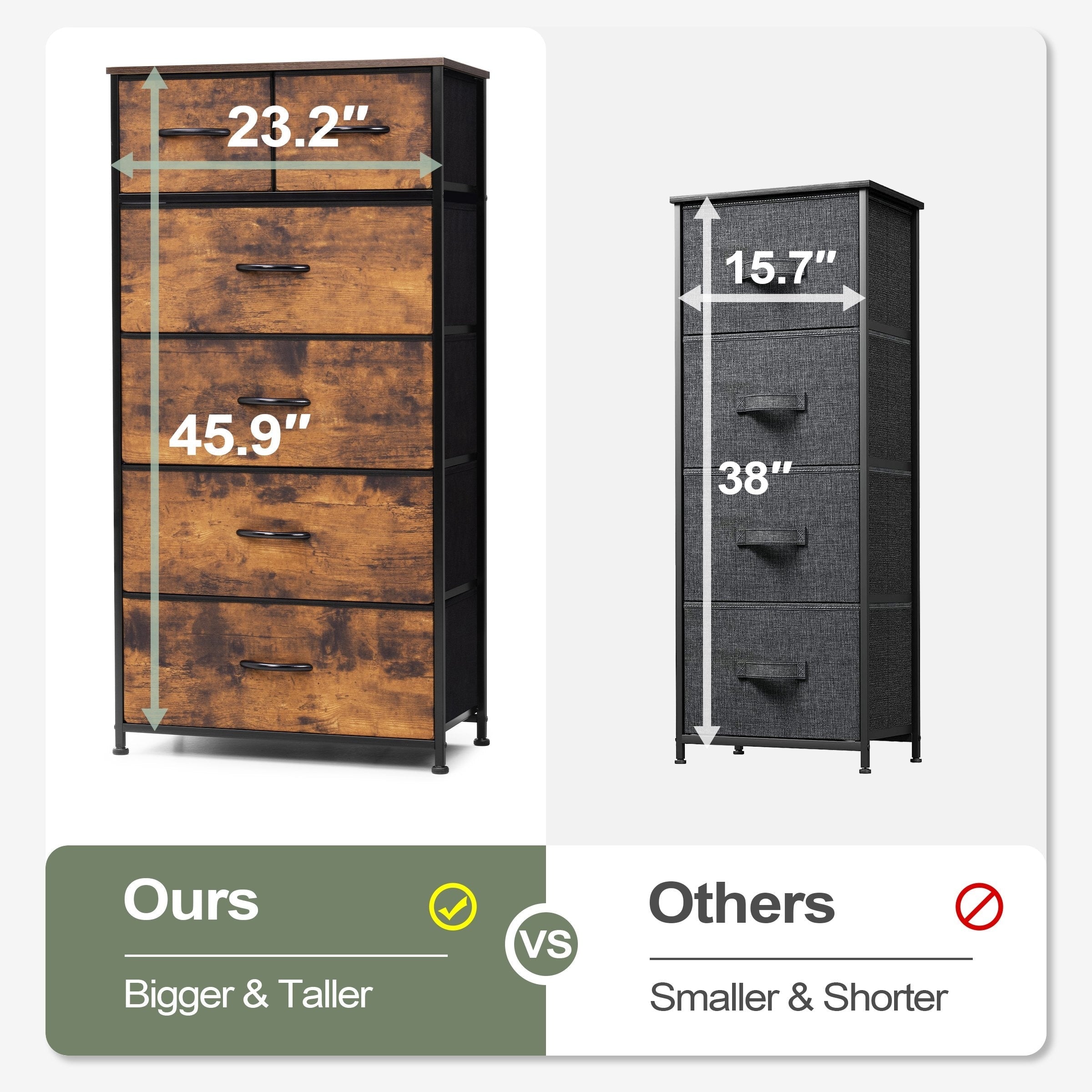 Commode verticale à 6 tiroirs de Crestlive Products