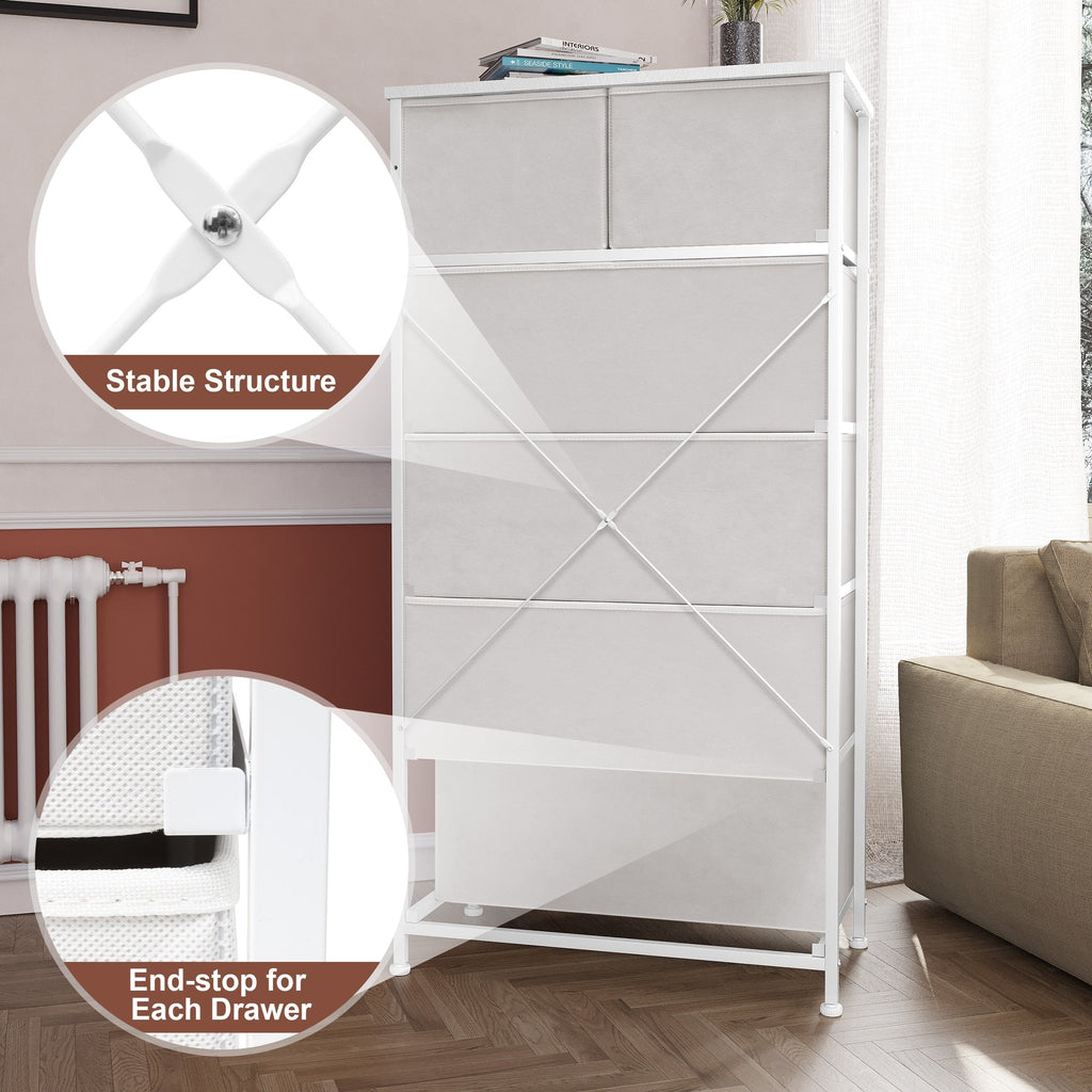 Commode verticale à 6 tiroirs de Crestlive Products