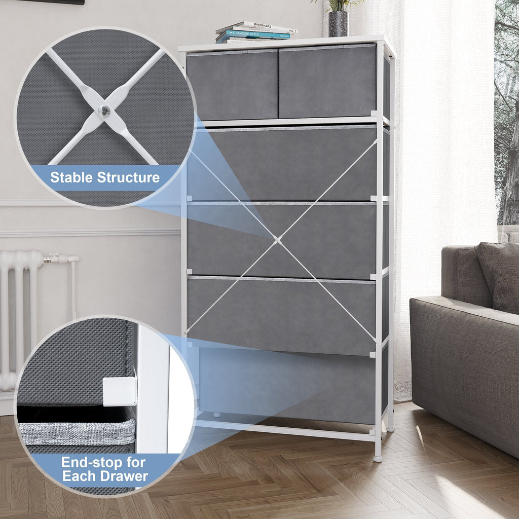 Commode verticale à 6 tiroirs de Crestlive Products