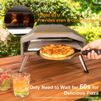 Four à pizza portatif au gaz propane pour terrasse et jardin, à rôtissage rapide, modèle années 60