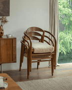 Chaise Crescent en peau de mouton