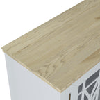 Buffet d'appoint de cuisine en bois de style vintage de 63 po de largeur