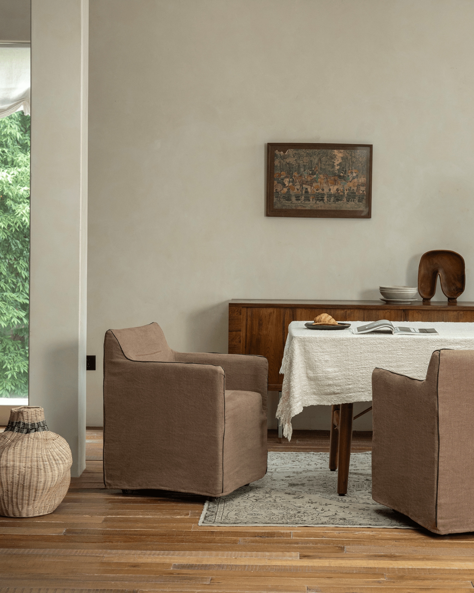 Housse de chaise en lin Ducy
