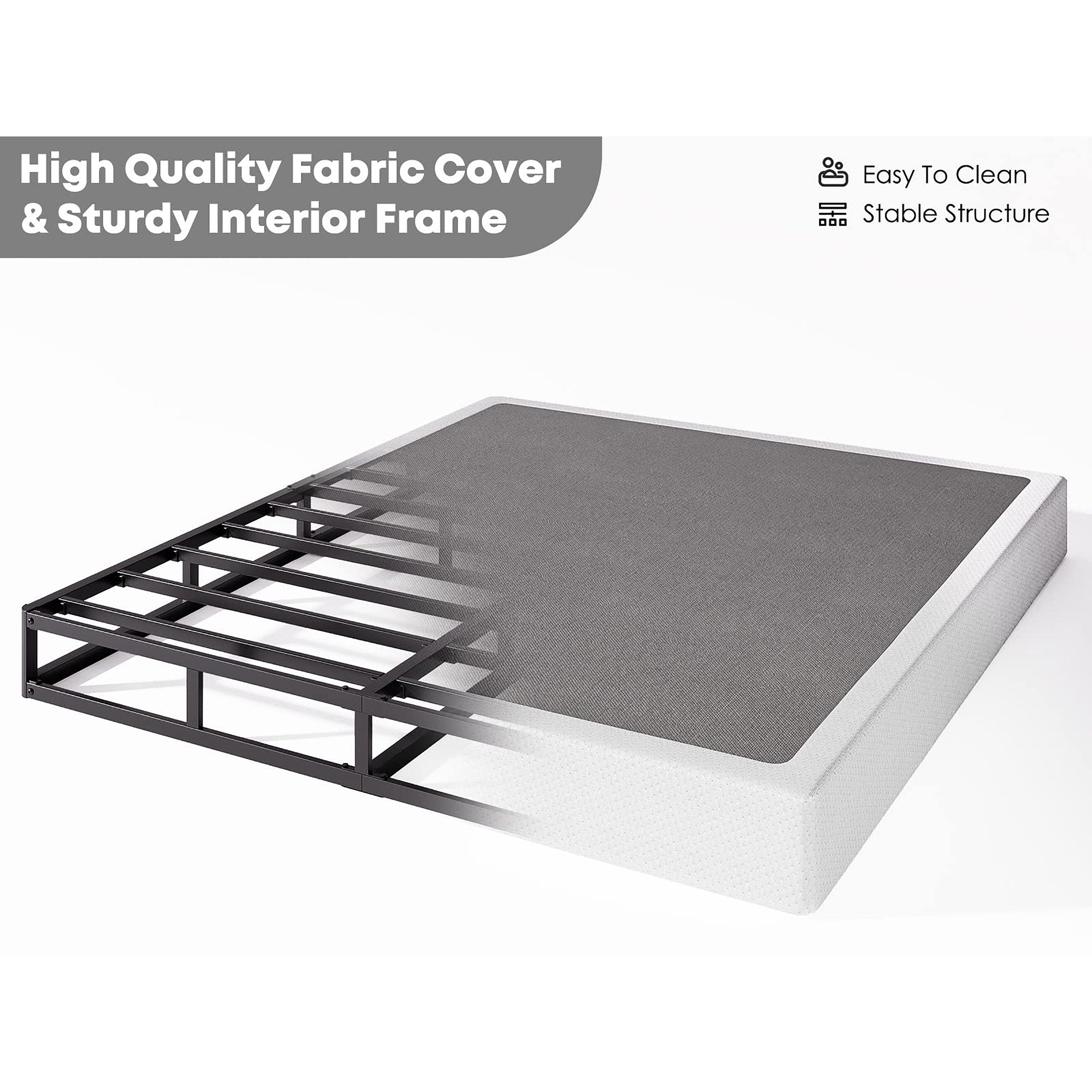 Sommier métallique FSCHOS de 7 pouces, sommier de base, sans pieds